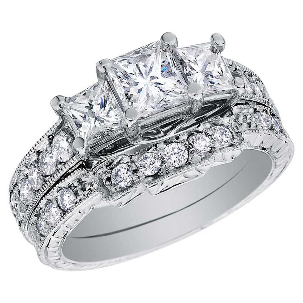 Vestuvinis, platininis žiedas su deimantais 5 karatai
